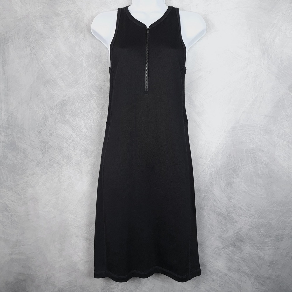 Ralph Lauren Black Label Dress Womens Small Black Knit Zip Front Halter Tank